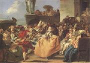 Giovanni Battista Tiepolo Carnival Scene or the Minuet (mk05) oil painting on canvas